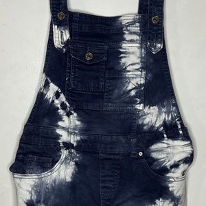 Almost Famous Tie-Dye Overalls With Shorts